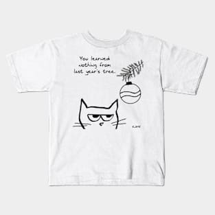 Christmas Tree Cat Kids T-Shirt